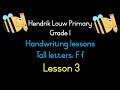 Handwriting grade 1 lesson 3  Ff