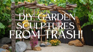 DIY Garden Sculptures from Trash! Recycled Outdoor Decor Ideas,Focal Yard Art&Budget Backyard Trends