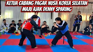 The Head of the South Korean Pagar Nusa Branch Advances and Invites Denny to Sparring