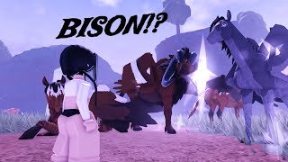 BISON! i caught a winged one | HORSE LIFE
