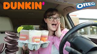 TRYING DUNKIN'S NEW SPRING INTO SUMMER MENU (OREO, LIMEADE, DIRTY SODA &amp; FRUIT PUNCH MUNCHKINS)