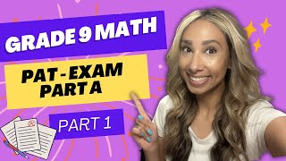 Grade 9 Math PAT -Part A 2019