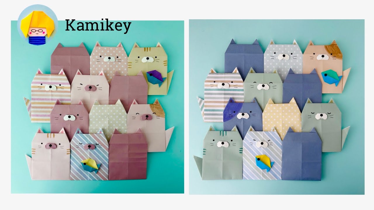 【折り紙】猫つなぎ