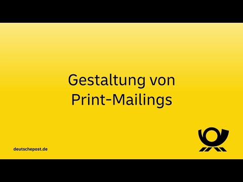 Tutorial Erstellung von Print Mailings