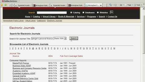 E-Journals - Electronic Magazine Holdings