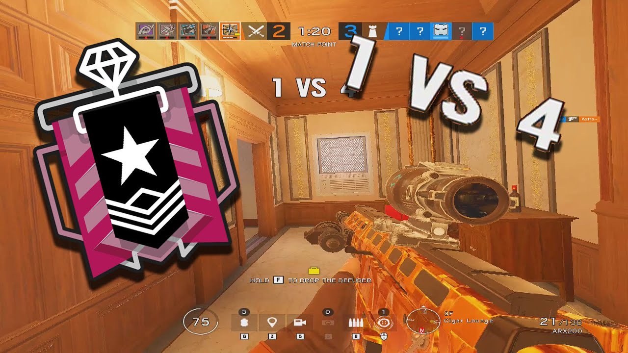 How a champion clutches a 1 v 4 - Rainbow Six Siege - YouTube