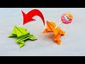 Прыгающая лягушка из бумаги. оригами.  Paper frog jumping