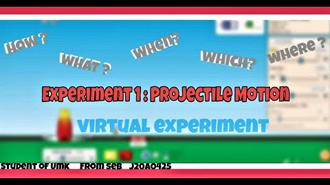 Projectile Motion ( Virtual Lab )