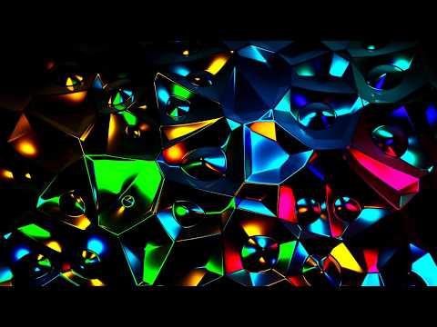 4K Screensaver Multicolor Neon Geometry No Audio 