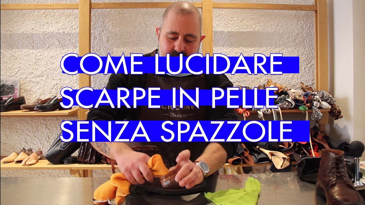 Spazzola per lucidare scarpe in pelle