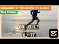 How to add timer or stopwatch or timestamp on  capcut pc tutorial