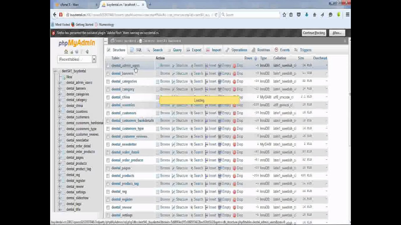 How to reset the admin panel user name and password in phpadmin