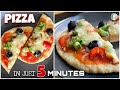 Instant pizza recipe  5 mins quick pizza recipe  tasty and yummy pizza recipe  sattvik kitchen