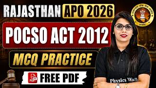 POCSO Act 2012 Practice Questions 🔥| Minor Law | Rajasthan APO Prelims 2026 | Judiciary By PW