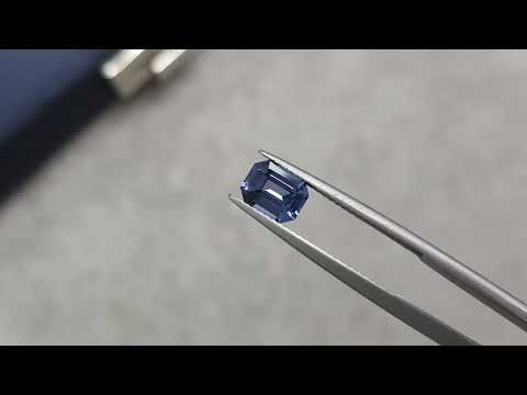 Cobalt blue spinel in octagon cut 1.41 ct, Tanzania Video  № 1