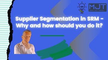 Supplier segmentation in supplier relationship management (SRM)