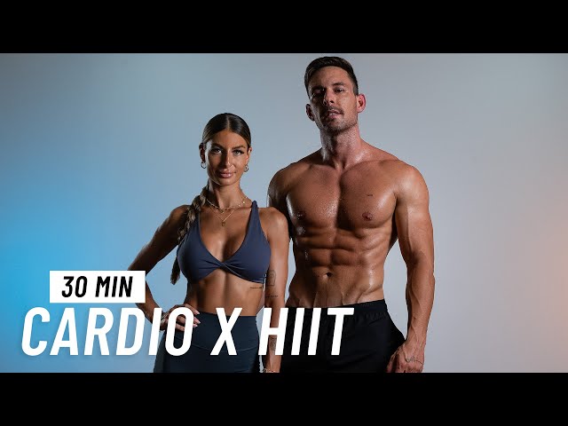 30 MIN CARDIO HIIT WORKOUT - ALL STANDING - Full Body, No Equipment, No Repeats class=