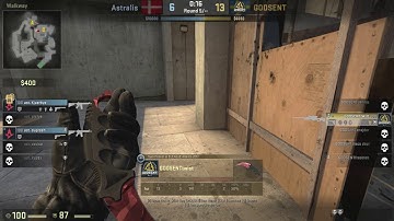 GODSENT twist 1v4 AWP CLUTCH vs Astralis Overpass @ ESL PRO LEAGUE 6