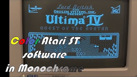 Atari ST Color only software running in Monochrome