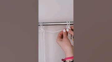DIY macrame curtains weaving process (part 1) #macrameknots #macrametutorial #macrameschool