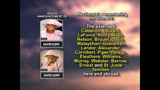 Augustine Calderon ~ Long Obituary