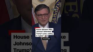 Johnson calls Trump AI video 'satire'