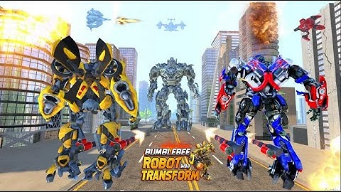 Bumblebee Rescue : Flying Helicopter Robot Car Transform - Android Gameplay