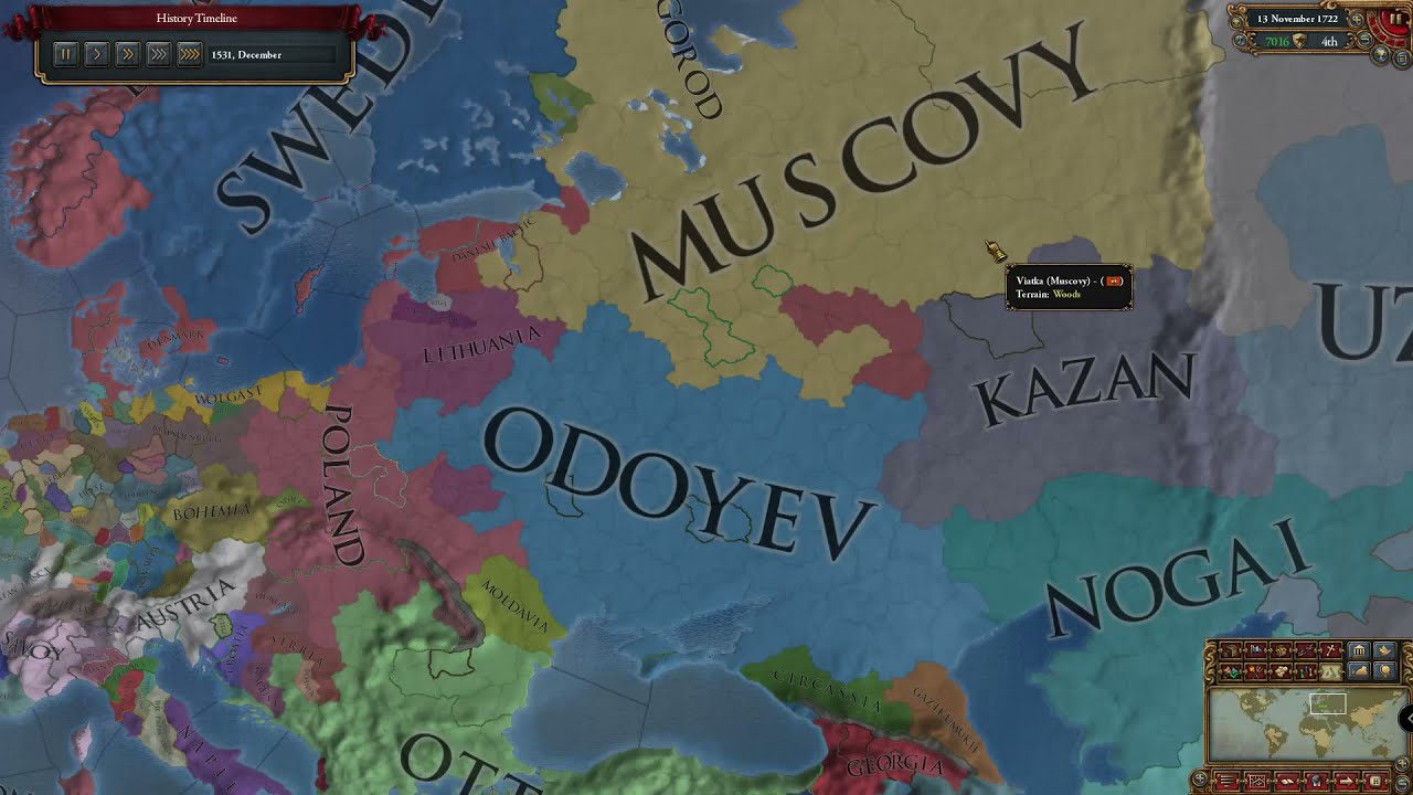 EU4 Kinslayer + Mass production TIMELINE