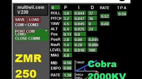 SUPER ZMR 250 PID tuning flight