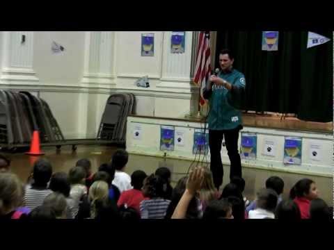 Seattle Mariners Outfielder Casper Wells visits Van Corlaer Elementary School