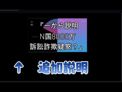 N国８０００万円訴訟疑惑への【追加説明】リーク情報とともに
