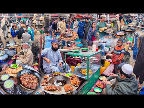 Breakfast in Afghanistan | Traditional street food | Liver fry | Rush Dumpukht