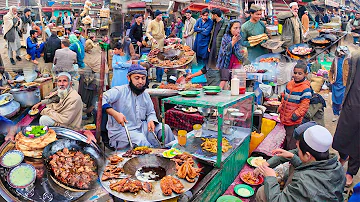 Breakfast in Afghanistan | Traditional street food | Liver fry | Rush Dumpukht