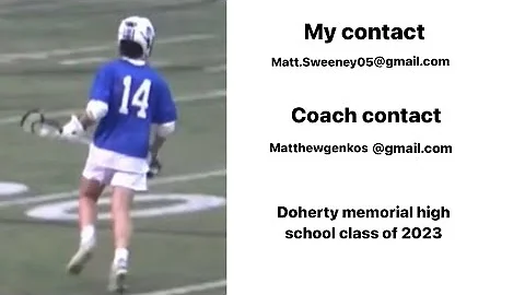 Matthew Sweeney 2022 high school lacrosse highlights