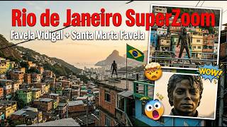 👀LOOK!📸 Rio Favela SUPERZOOM! Michael Jackson Favela Santa Marta + Vidigal in Rio de Janeiro, Brazil