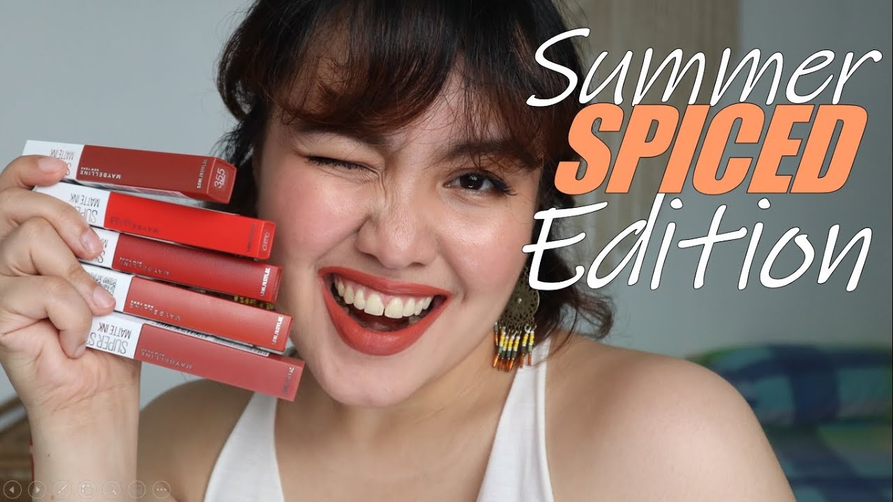 MAYBELLINE SUPERSTAY SUMMER SPICED COLLECTION! | Miss Bea - YouTube