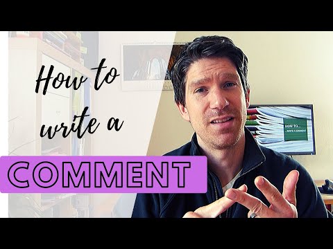 Video: How To Write A Comment