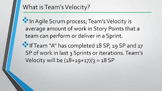 Scrum Team Velocity | Velocity calculation | Best practices | Velocity metrics usage #Scrum #agile