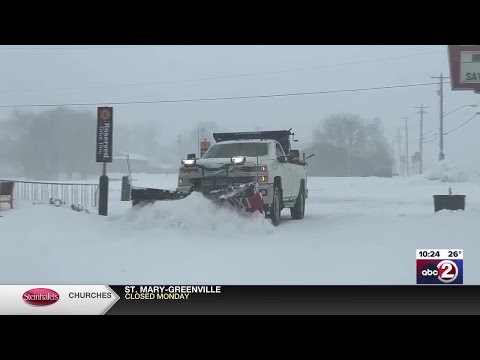 Snow removal crews working long hours to keep up with the snowfall