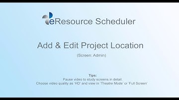 Add & Edit Project Location - eRS Project Resource Planning Tool
