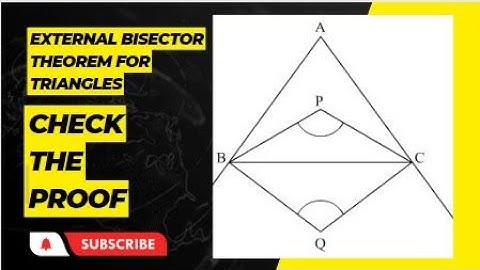 Geometry :External Bisector of angles theorem for Triangles