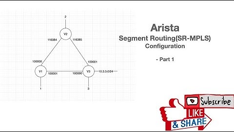 Arista Segment Routing MPLS(SR-MPLS) Configuration  - Part 1