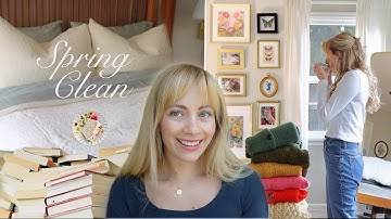 Cozy Spring Clean with Me 🌸🧺🫧 Huge book UNHAUL, massive declutter & realistic organize