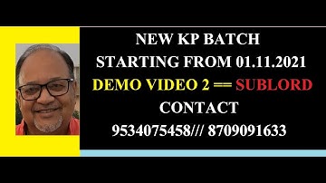 NEW KP BATCH DEMO VIDEO 2 ==   ALL ABOUT SUBLORD