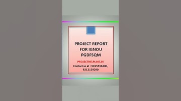 IGNOU MVPP001 PROJECT SYNOPSIS | IGNOU PGDFSQM Project MVPP001 HELP | FOOD AND SAFETY PROJECT REPORT