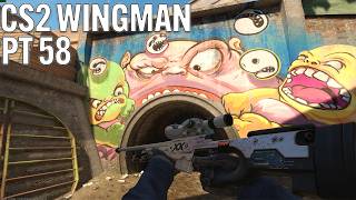 CS2 Wingman To GLOBAL ELITE #58 (Overpass) Full Gameplay