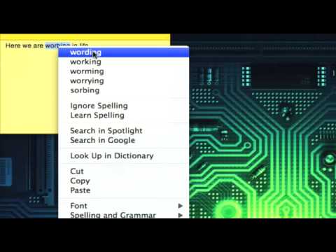 MAC OS X -- Spell Checking