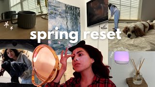 SPRING RESET: deep cleaning, new decor, grwm, healthy habits & shopping haul!