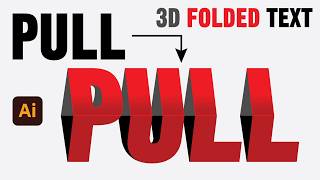 How to Create a 3D Folded Text Effect in Adobe Illustrator | Step-by-Step