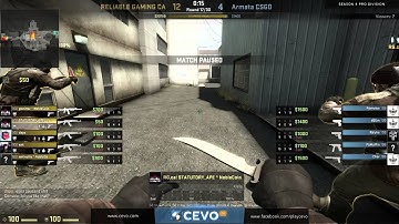 CEVO-Pro CS:GO Season 4: Reliable Gaming.CA vs. Armata - Week 3:1 on de_nuke
